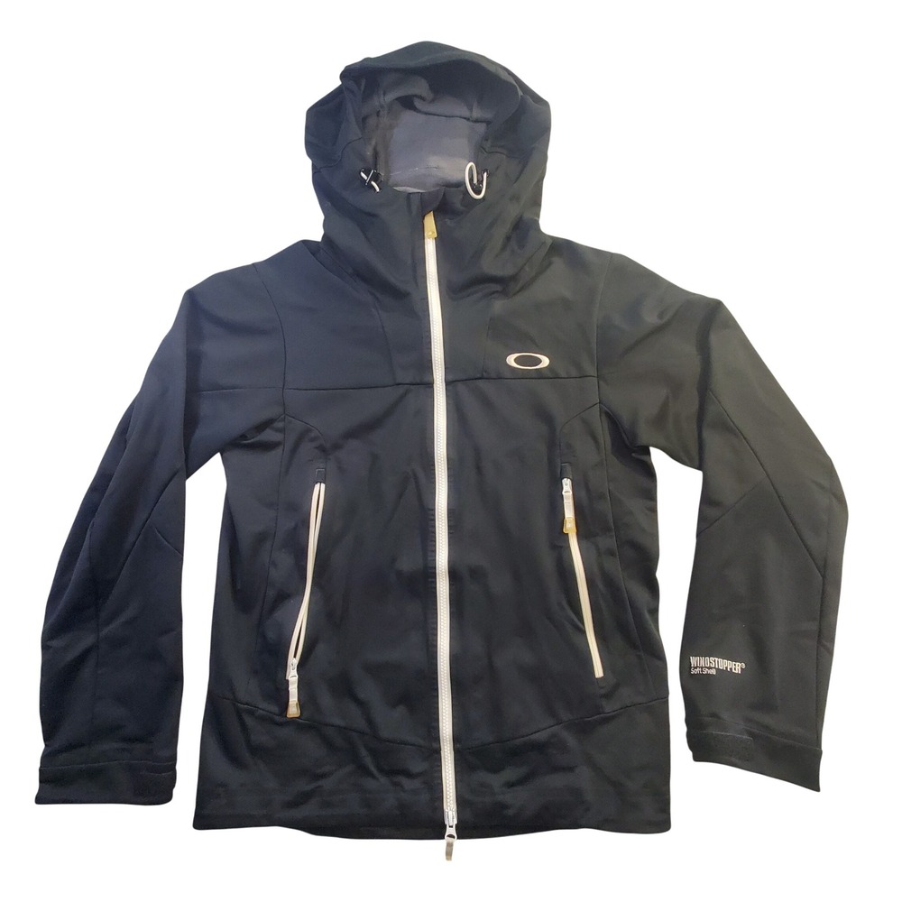 Oakley Unification Gore Windstopper Softshell Jacket Small Black Hooded Full Zip